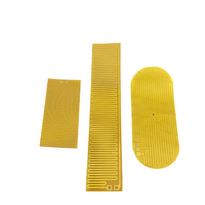 Elemento riscaldante del Polyimide del metallo dell'OEM flessibile con forma speciale di colore nero giallo